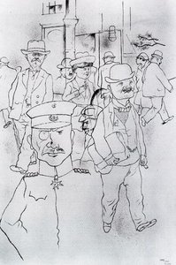 Berlin Street Scene — George Grosz