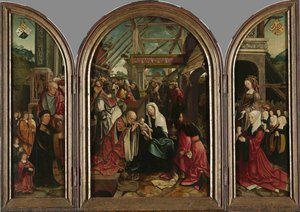 Triptych Of The Adoration Of The Magi — Jacob Cornelisz Van Oostsanen, Early Netherlandish Renaissance