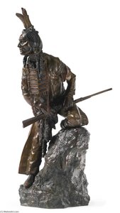 Indian With Rifle — Carl Kauba