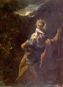 St. Christopher — Adam Elsheimer