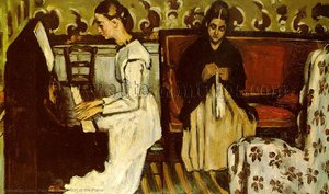 Girl At The Piano — Paul Cézanne, Post-impressionism