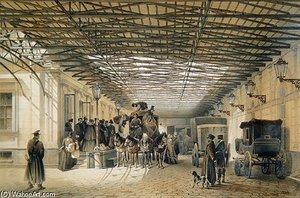 Departure Of A Stagecoach From St. Petersburg