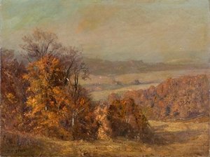 Hilly Wooded Landscape — Theodore Clement Steele
