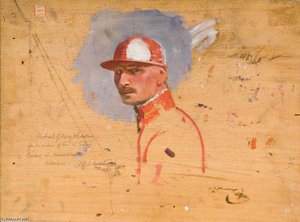 Study Of Percy Whitaker On 'silvo' — Sir Alfred James Munnings