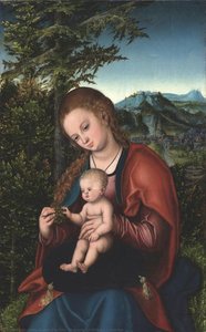 Madonna And Child In A Landscape — Lucas Cranach The Elder
