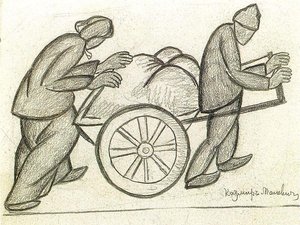 Two And A Pushcart — Kazimir Malevich