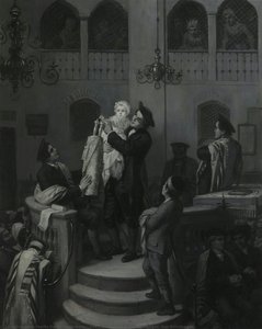 The Presentation At The Synagogue (das Schultragen) — Moritz Daniel Oppenheim, Contemporary Realism