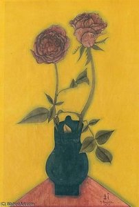 Vase De Roses — Léonard Tsuguharu Foujita
