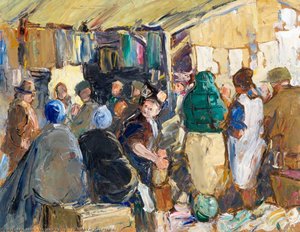 The Market Hall (recto) — Marjorie Henry