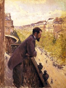 The Man On The Balcony — Gustave Caillebotte, Impressionist Realism