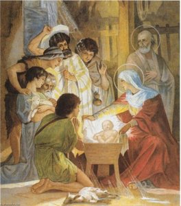 The Nativity — Klavdi Vasilievich Lebedev