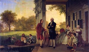 Washington And Lafayette At Mount Vernon, 1784 (also Known As The Home Of Washington After The War) — Louis Remy Mignot