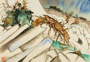 Struggle, Trail To Johnson Peak — Chiura Obata