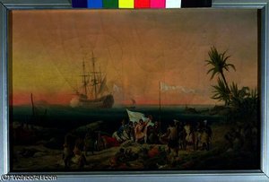 Jean De Bethencourt , Norman Navigator, Discovering — Ambroise Louis Garneray