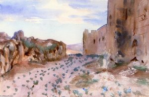 Fortress, Roads And Rocks — John Singer Sargent, Impressionistic Realism