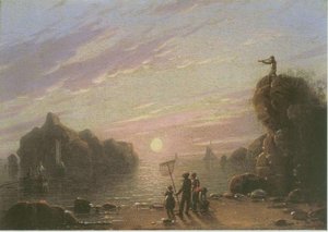 Shore, Figures And Rocks — Robert W. Salmon