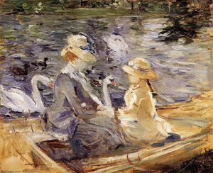 On The Lake In The Bois De Boulogne — Berthe Morisot