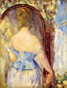 Woman Before A Mirror — Édouard Manet, Impressionism