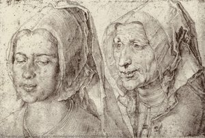 An Young And Old Woman From Bergen Op Zoom — Albrecht Dürer