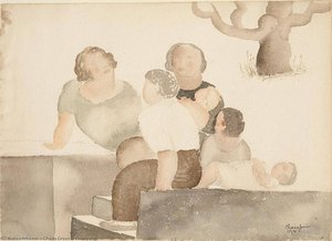 Gossiping — Chaim Gross