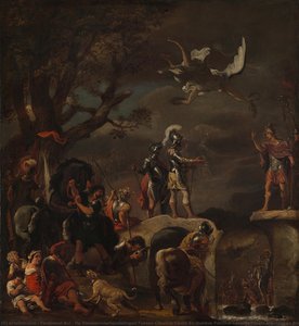 De Vredesonderhandelingen Tussen Claudius Civilis En Quintus Petillius Cerealis Op De Afgebroken Brug