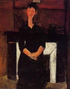 Woman Seated By A Fireplace — Amedeo Clemente Modigliani, Cubism
