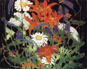 Marguerites, Wood Lilies And Vetch — Tom Thomson