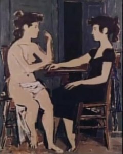 Two Girls Sitting — Yiannis Moralis