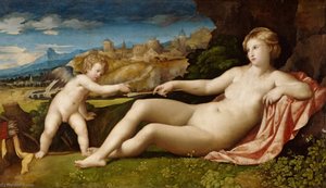 Venus And Cupid — Palma Il Vecchio