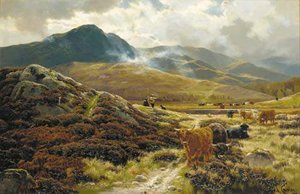 Highland Drovers Resting — Henry Hadfield Cubley