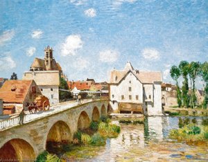 The Bridge At Moret — Alfred Sisley, Impressionist Landscape