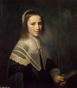Girl Holding A Fan