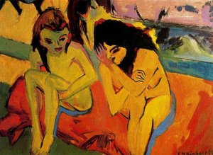 Two Girls — Ernst Ludwig Kirchner, German Expressionism