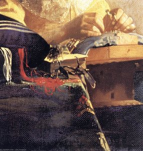 The Lacemaker (detail) — Johannes Vermeer, Dutch Golden Age Painting