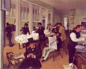 The Cotton Exchange In New Orleans, Mu — Edgar Degas