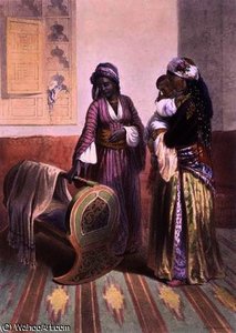 Egyptian Mother And Child With A Habesh — Émile Prisse D'avennes, Orientalism