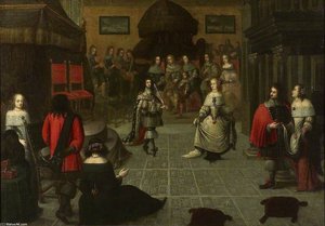 Charles Ii Dancing At The Hague, — Gonzales Coques