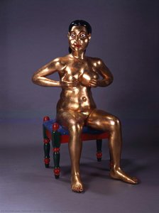 Woman Holding Her Breasts — Ravinder Reddy