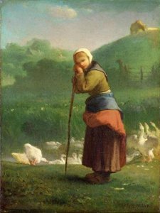 The Goose Girl At Gruchy — Jean-françois Millet