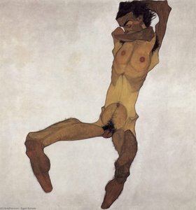 Seated Male Nude — Egon Schiele