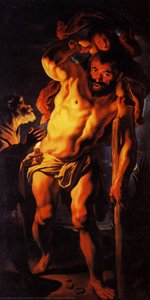 Saint Christopher Carrying The Child Jesus — Jacob Jordaens