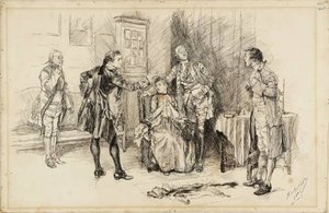 Illustration To `she Stoops To Conquer' — Edwin Austin Abbey, Victorian Illustration