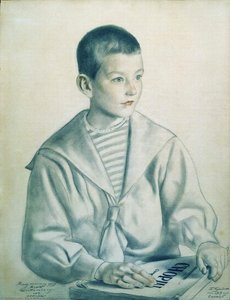 Portrait Of Mitya Shostakovich — Boris Mikhailovich Kustodiev