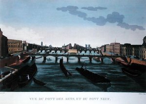 The Pont Des Arts And The Pont Neuf, C.1815 - (20) — Henri Courvoisier Voisin