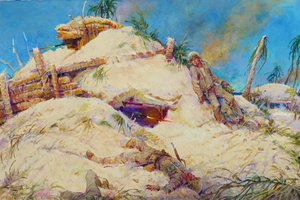 Staff Sergeant William J. Bordelon, Usmc - Tarawa In The Gilbert Islands — Colonel Charles H. Waterhouse, Usmcr, Post-impressionism
