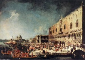 Arrival Of The French Ambassador In Venice — Canaletto, Baroque