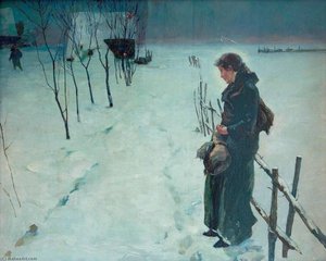 Winter Landscape, Christmas Eve — Fritz Von Uhde