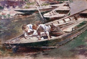 Two In A Boat — Theodore Robinson