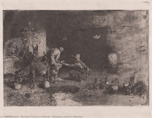 Shoeing A Mule In Morocco — Mariano Fortuny Y Marsal, Orientalism