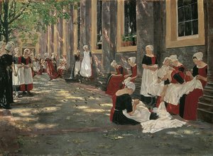 Free Period In The Amsterdam Orphanage — Max Liebermann, Impressionism